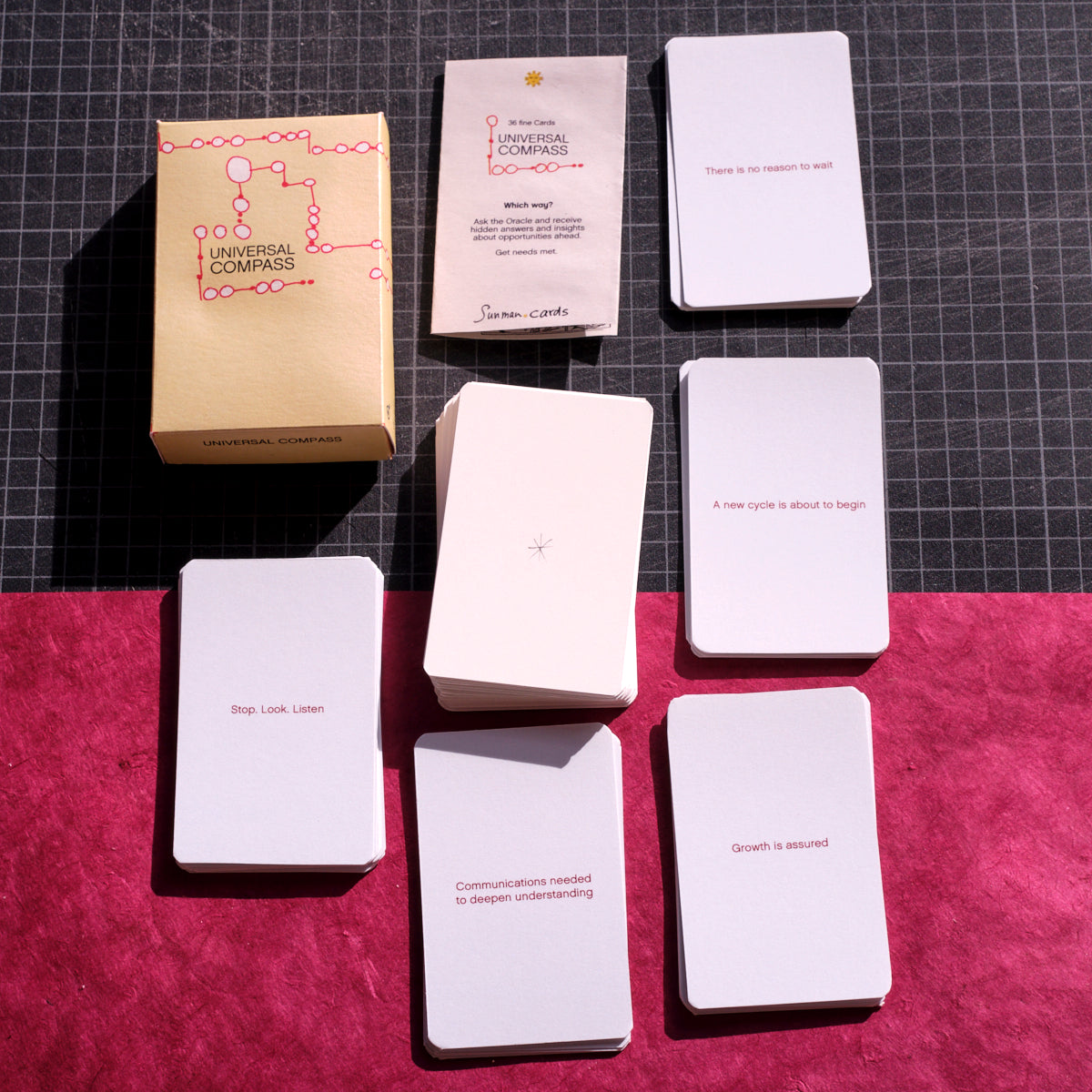 Universal Compass Oracle - text cards, what is in the box